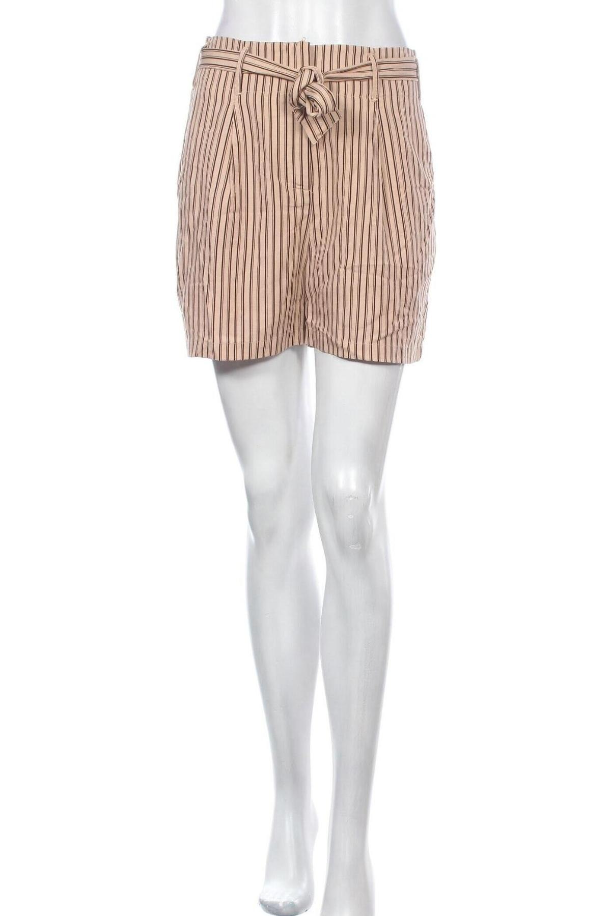 Γυναικείο κοντό παντελόνι Yaya, Μέγεθος XS, Χρώμα  Μπέζ, 90% lyocell, 10% λινό, Τιμή 28,10 €
