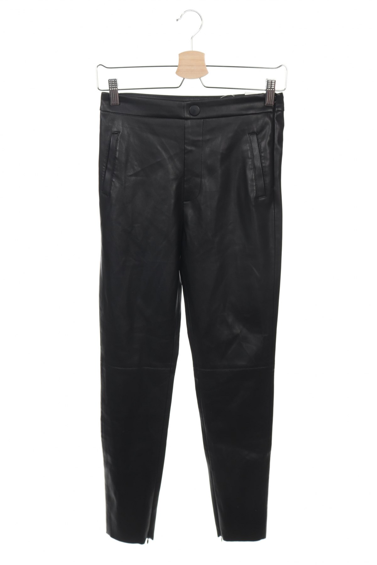 Γυναικείο παντελόνι δερμάτινο Zara, Μέγεθος S, Χρώμα Μαύρο, Δερματίνη, Τιμή 22,81 €