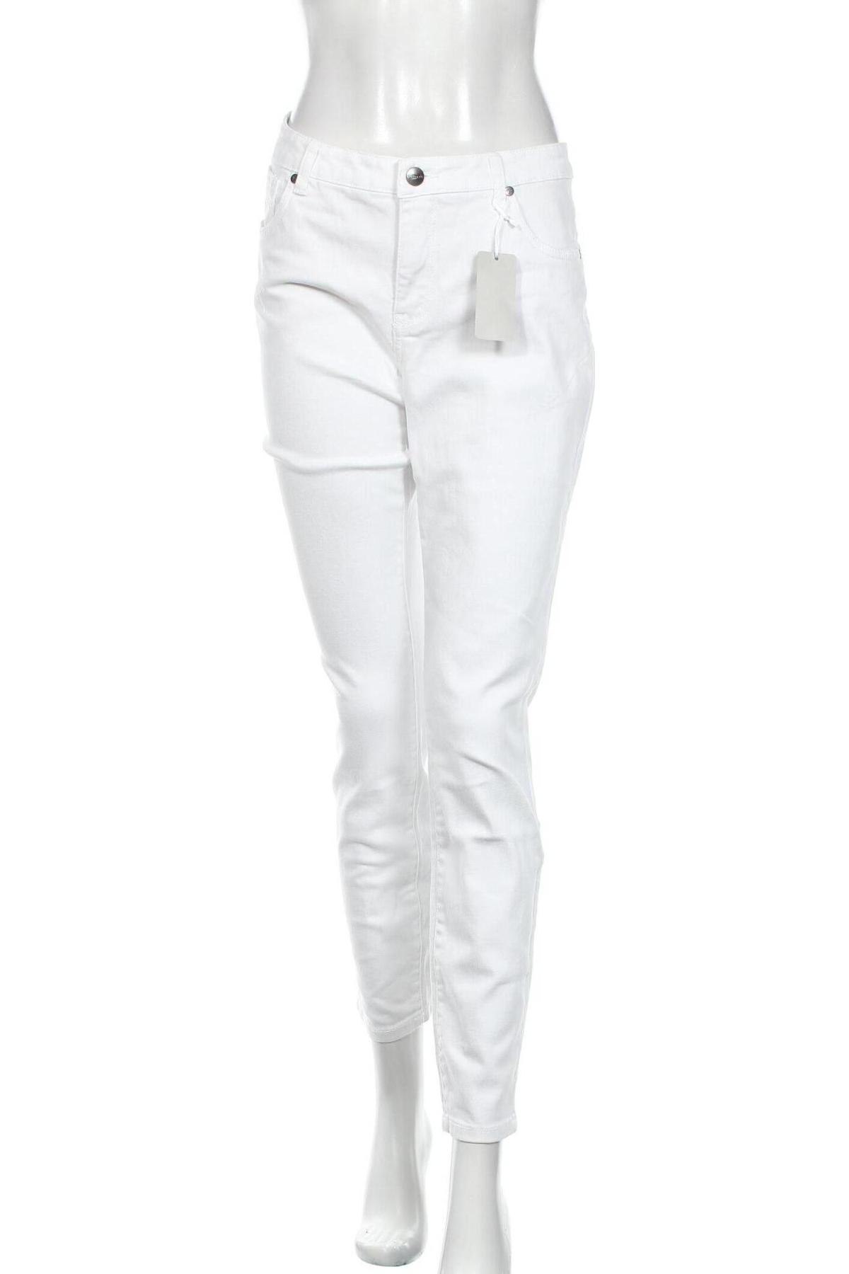 Damskie spodnie Tamaris, Rozmiar L, Kolor Biały, 98% bawełna, 2% elastyna, Cena 72,63 zł