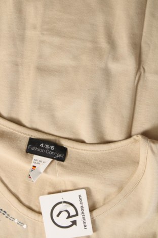 Γυναικεία μπλούζα 4/5/6 Fashion Concept, Μέγεθος XL, Χρώμα  Μπέζ, Τιμή 9,79 €