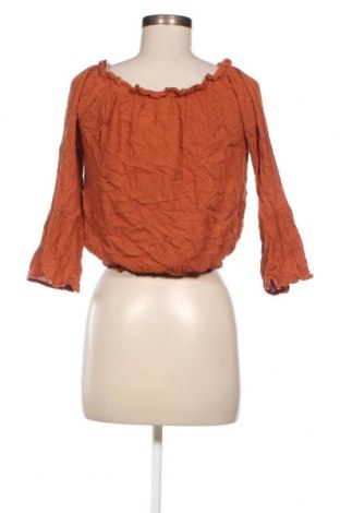Дамска блуза Amisu, Размер XS, Цвят Кафяв, Цена 5,70 лв.