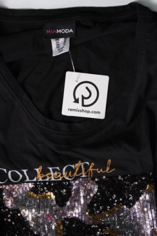 Γυναικεία μπλούζα Mia Moda, Μέγεθος XXL, Χρώμα Μαύρο, Τιμή 10,52 €