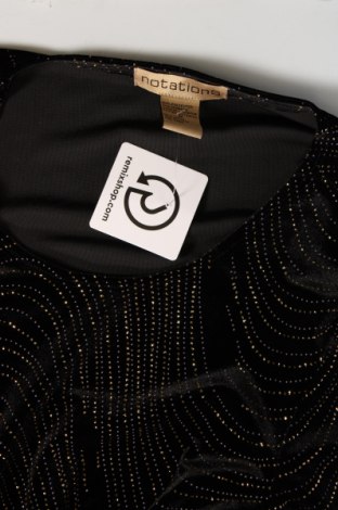 Γυναικεία μπλούζα Notations, Μέγεθος M, Χρώμα Μαύρο, Τιμή 9,83 €