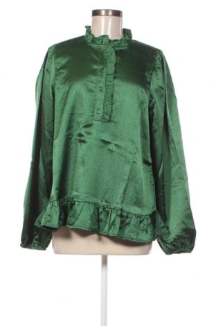 Дамска блуза Pieces, Размер L, Цвят Зелен, Цена 13,80 лв.
