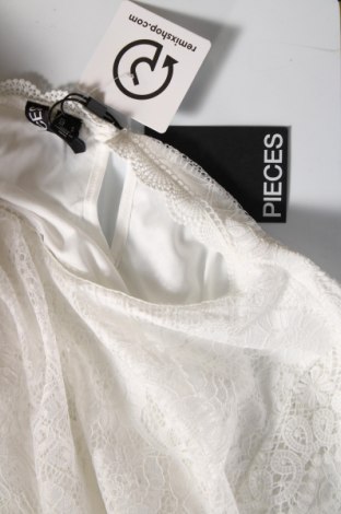 Γυναικεία μπλούζα Pieces, Μέγεθος S, Χρώμα Λευκό, Τιμή 9,48 €