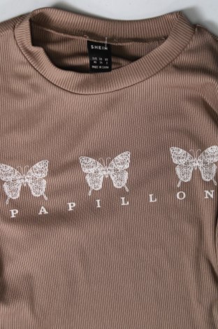 Γυναικεία μπλούζα SHEIN, Μέγεθος XS, Χρώμα  Μπέζ, Τιμή 5,25 €