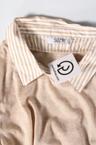 Γυναικεία μπλούζα Suzy Shier, Μέγεθος S, Χρώμα  Μπέζ, Τιμή 3,53 €
