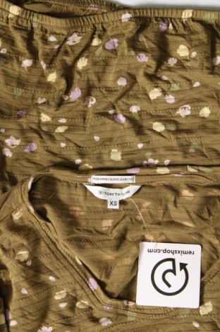 Γυναικεία μπλούζα Tom Tailor, Μέγεθος XS, Χρώμα Πράσινο, Τιμή 4,21 €
