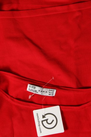 Дамска блуза Zara, Размер M, Цвят Червен, Цена 34,58 лв.