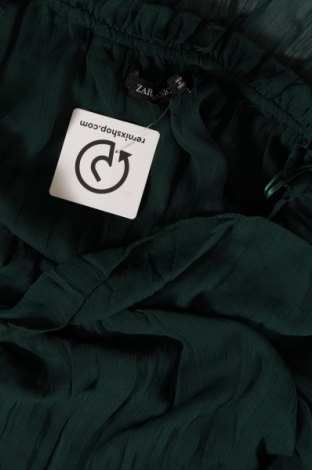 Дамска блуза Zara, Размер S, Цвят Зелен, Цена 8,10 лв.