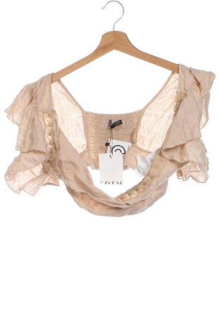 Bluză de femei Zara, Mărime XS, Culoare Bej, Preț 68,09 Lei