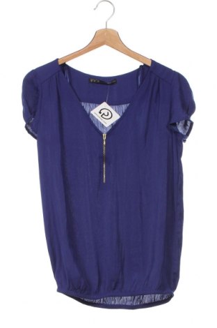 Дамска блуза Zara, Размер XS, Цвят Син, Цена 41,33 лв.