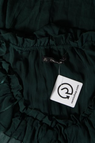 Дамска блуза Zara, Размер L, Цвят Зелен, Цена 27,00 лв.