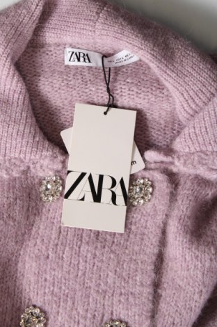 Cardigan de damă Zara, Mărime L, Culoare Mov, Preț 90,15 Lei