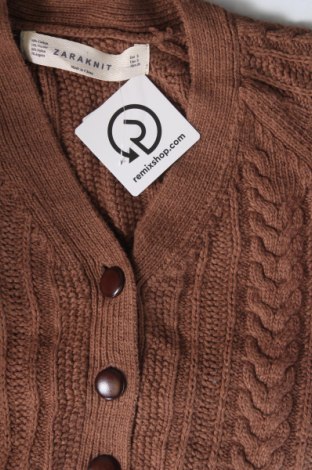 Γυναικεία ζακέτα Zara Knitwear, Μέγεθος S, Χρώμα Καφέ, Τιμή 7,35 €