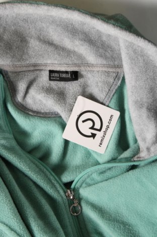 Дамска поларена блуза Laura Torelli, Размер L, Цвят Зелен, Цена 5,75 лв.