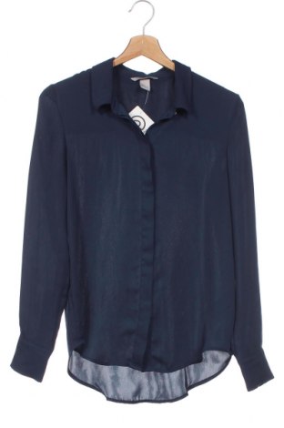 Γυναικείο πουκάμισο H&M, Μέγεθος XS, Χρώμα Μπλέ, Τιμή 6,52 €