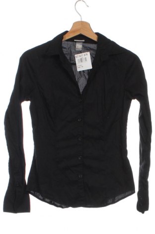 Γυναικείο πουκάμισο H&M, Μέγεθος XS, Χρώμα Μαύρο, Τιμή 7,29 €