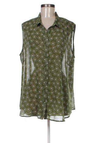 Γυναικείο πουκάμισο Laura Torelli, Μέγεθος XXL, Χρώμα Πράσινο, Τιμή 7,58 €