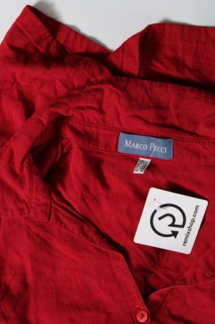 Γυναικείο πουκάμισο Marco Pecci, Μέγεθος L, Χρώμα Κόκκινο, Τιμή 8,50 €