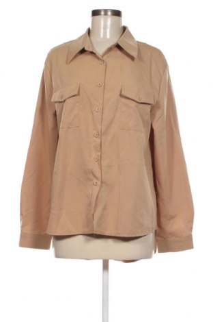 Γυναικείο πουκάμισο SHEIN, Μέγεθος L, Χρώμα  Μπέζ, Τιμή 6,91 €