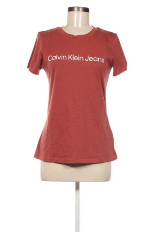 Γυναικείο t-shirt Calvin Klein Jeans, Μέγεθος M, Χρώμα Κόκκινο, Τιμή 37,71 €
