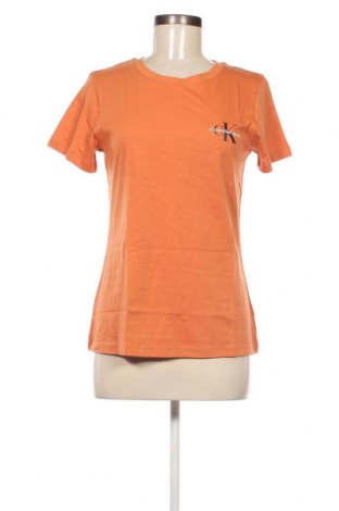 Damen T-Shirt Calvin Klein Jeans, Größe M, Farbe Orange, Preis € 39,69