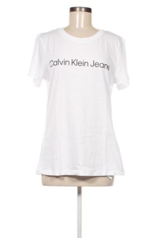 Γυναικείο t-shirt Calvin Klein Jeans, Μέγεθος XL, Χρώμα Λευκό, Τιμή 21,83 €