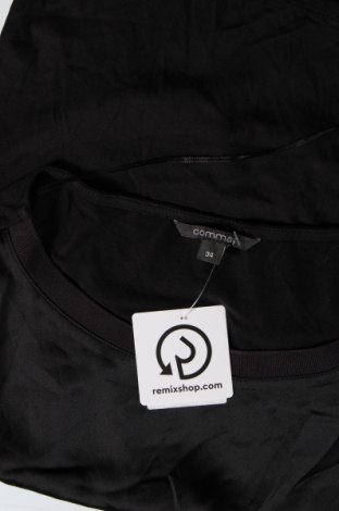Γυναικείο t-shirt Comma,, Μέγεθος XS, Χρώμα Μαύρο, Τιμή 22,37 €