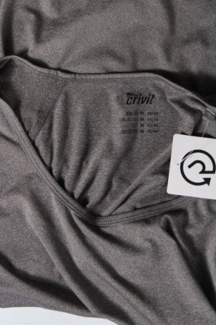 Γυναικείο t-shirt Crivit, Μέγεθος M, Χρώμα Γκρί, Τιμή 5,63 €