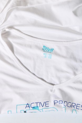Γυναικείο t-shirt Crivit, Μέγεθος L, Χρώμα Λευκό, Τιμή 7,64 €