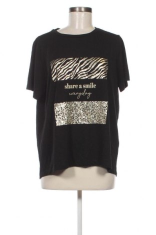 Γυναικείο t-shirt Defacto, Μέγεθος L, Χρώμα Μαύρο, Τιμή 8,04 €