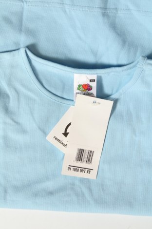 Γυναικείο t-shirt Fruit Of The Loom, Μέγεθος XS, Χρώμα Μπλέ, Τιμή 7,14 €