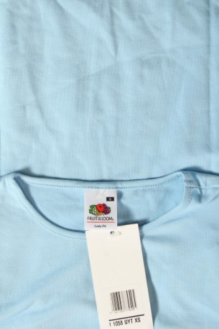 Γυναικείο t-shirt Fruit Of The Loom, Μέγεθος S, Χρώμα Μπλέ, Τιμή 12,99 €