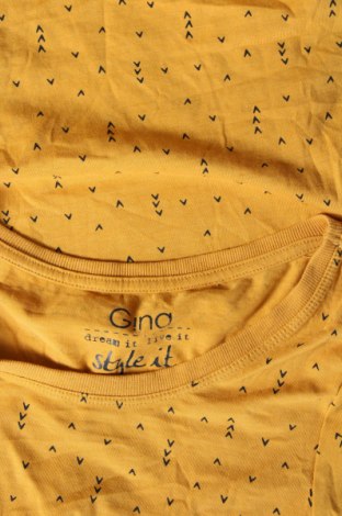 Γυναικείο t-shirt Gina, Μέγεθος M, Χρώμα Κίτρινο, Τιμή 5,63 €