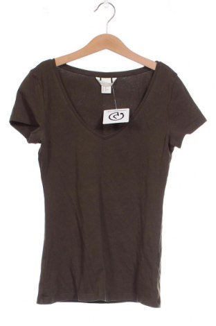 Γυναικείο t-shirt H&M, Μέγεθος XS, Χρώμα Πράσινο, Τιμή 8,15 €
