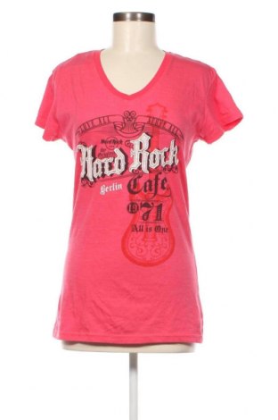 Tricou de femei Hard Rock Cafe, Mărime L, Culoare Roz, Preț 52,63 Lei