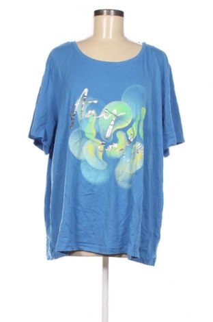 Γυναικείο t-shirt Laura Torelli, Μέγεθος 3XL, Χρώμα Μπλέ, Τιμή 8,04 €