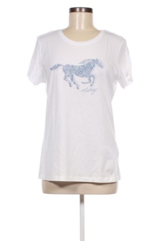 Γυναικείο t-shirt Mustang, Μέγεθος L, Χρώμα Λευκό, Τιμή 11,14 €