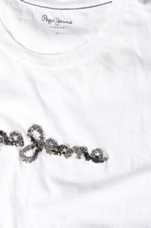 Damen T-Shirt Pepe Jeans, Größe L, Farbe Weiß, Preis € 30,36