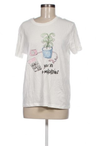 Damen T-Shirt Pull&Bear, Größe L, Farbe Weiß, Preis € 8,15