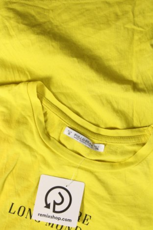 Дамска тениска Pull&Bear, Размер S, Цвят Жълт, Цена 7,41 лв.