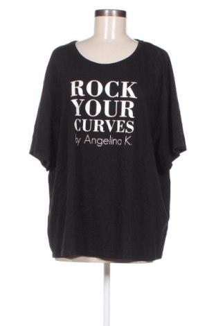 Γυναικείο t-shirt Rock Your Curves by Angelina Kirsch, Μέγεθος XXL, Χρώμα Μαύρο, Τιμή 7,79 €