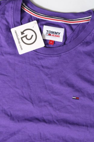 Damski T-shirt Tommy Jeans, Rozmiar XL, Kolor Fioletowy, Cena 205,24 zł