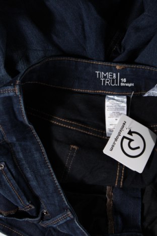 Γυναικείο Τζίν Time and tru, Μέγεθος XL, Χρώμα Μπλέ, Τιμή 8,97 €