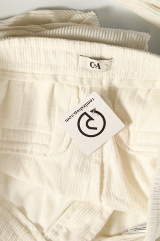 Pantaloni de velvet de femei C&A, Mărime XL, Culoare Alb, Preț 38,16 Lei
