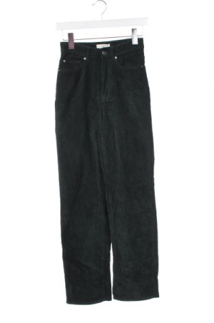 Дамски джинси H&M, Размер XS, Цвят Зелен, Цена 7,25 лв.