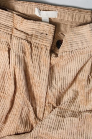 Pantaloni de velvet de femei H&M, Mărime S, Culoare Bej, Preț 31,48 Lei
