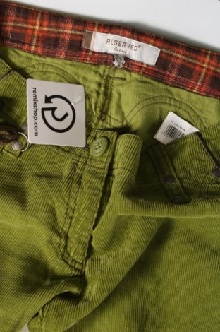 Pantaloni de velvet de femei Reserved, Mărime M, Culoare Verde, Preț 42,38 Lei