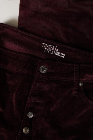 Γυναικείο κοτλέ παντελόνι Time and tru, Μέγεθος S, Χρώμα Κόκκινο, Τιμή 8,90 €